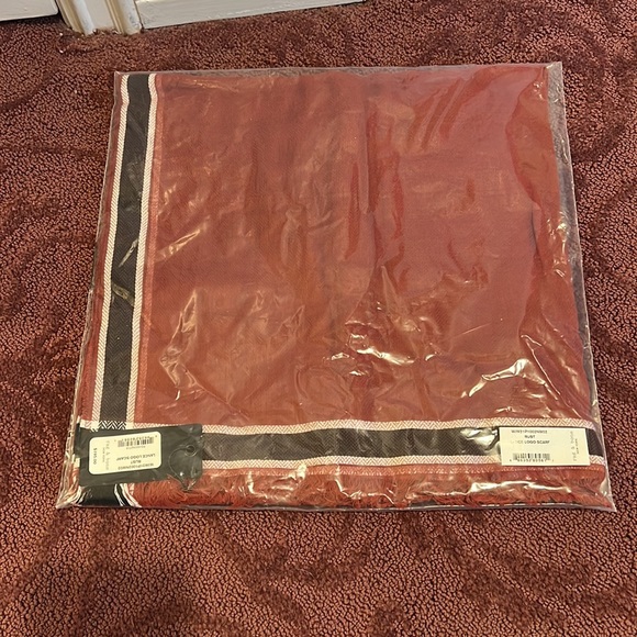 Rag and bone lance logo scarf rust new with tags - Picture 5 of 7